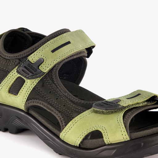 ECCO Off Road leren heren sandalen groen zwart