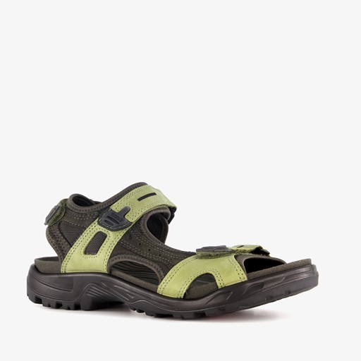 ECCO Off Road leren heren sandalen groen zwart