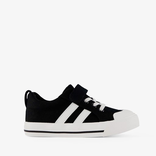 Canvas kinder sneakers zwart wit