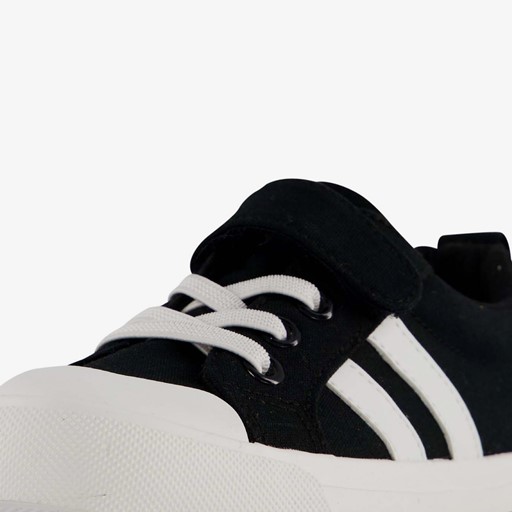 Canvas kinder sneakers zwart wit