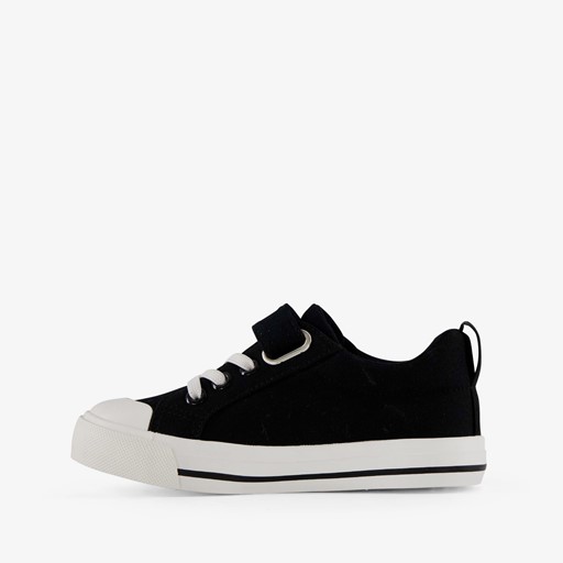 Canvas kinder sneakers zwart wit