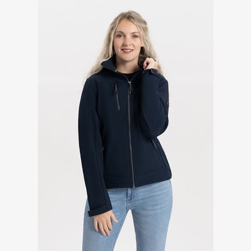 Dames softshell jas blauw