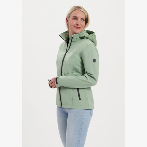 Dames softshell jas lichtgroen