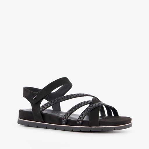 Dames sandalen zwart goud