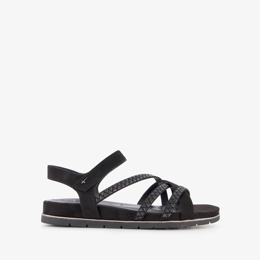 Dames sandalen zwart goud