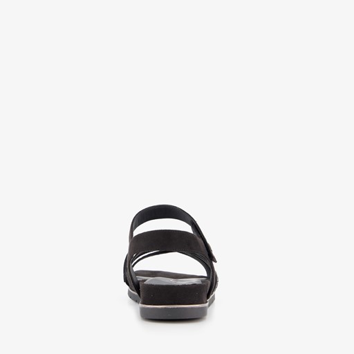 Dames sandalen zwart goud