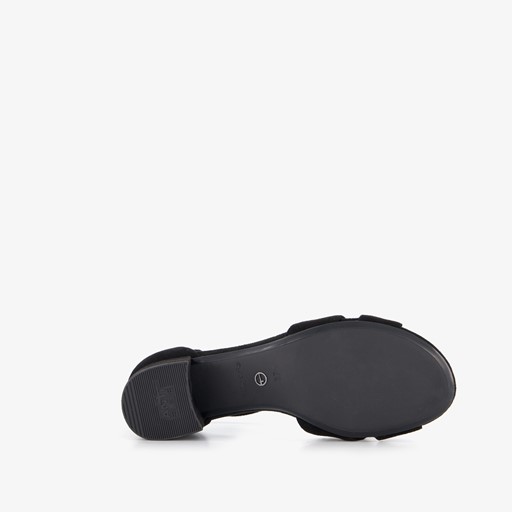 Dames sandalen met hak zwart