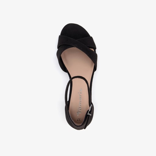 Dames sandalen met hak zwart