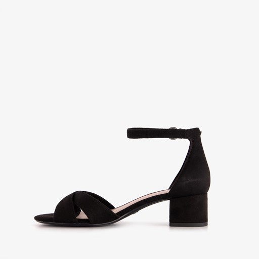 Dames sandalen met hak zwart