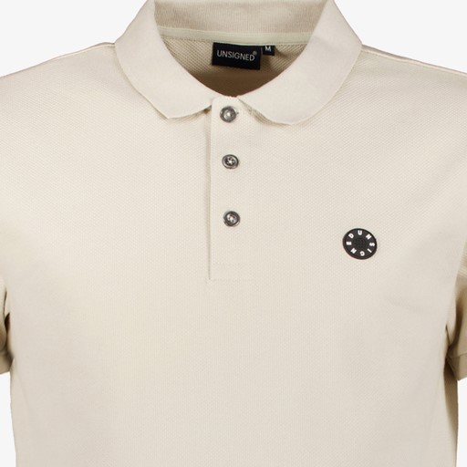Heren polo beige