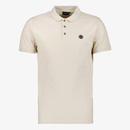 Heren polo beige