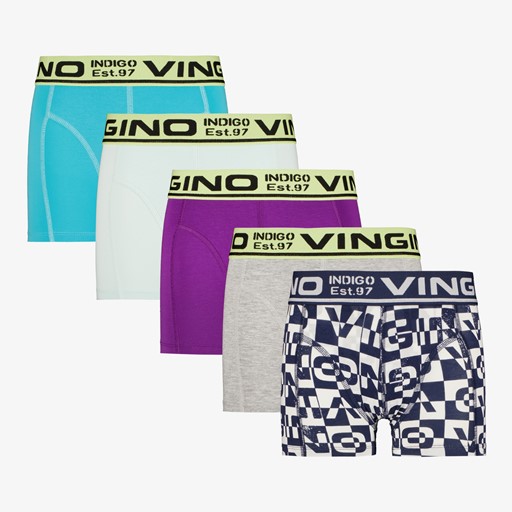 Jongens boxershorts paars multicolor
