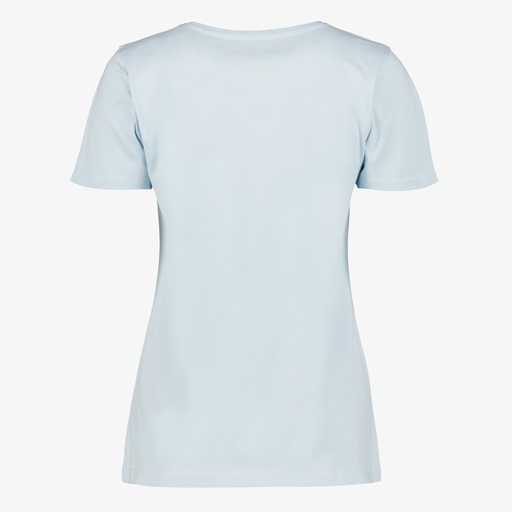 Dames T-shirt met opdruk lichtblauw