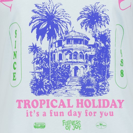 Dames T-shirt met opdruk lichtblauw