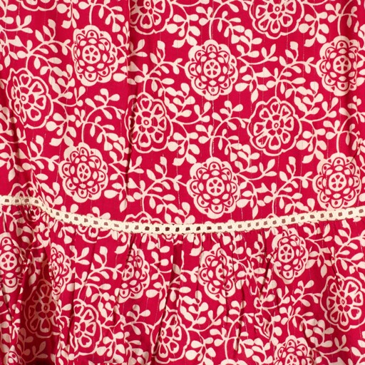 Dames rok met print en glitters rood