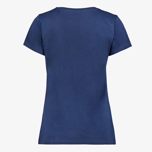 Dames T-shirt met tekstopdruk blauw