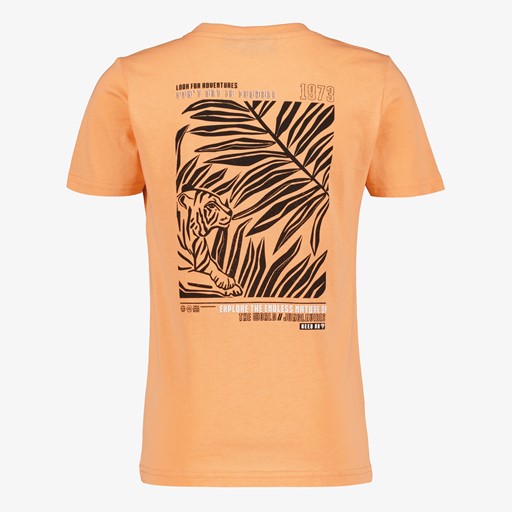 Jongens T-shirt met backprint oranje