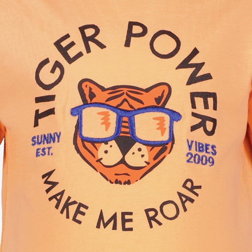 Jongens T-shirt met tijger oranje