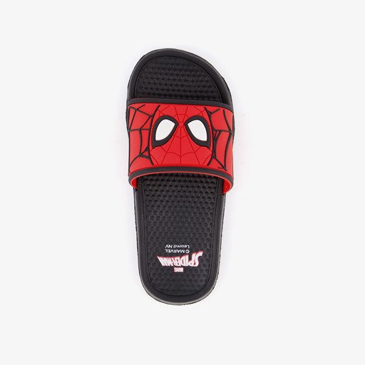 Jongens badslippers zwart rood