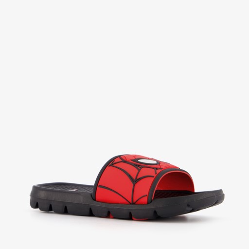 Jongens badslippers zwart rood