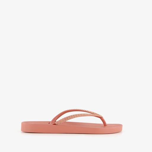 Dames teenslippers met strass steentjes