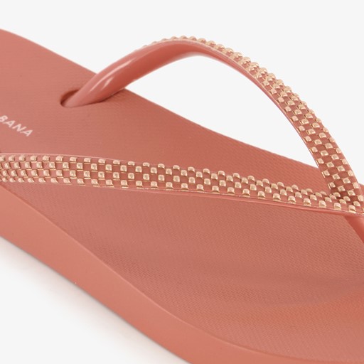 Dames teenslippers met strass steentjes