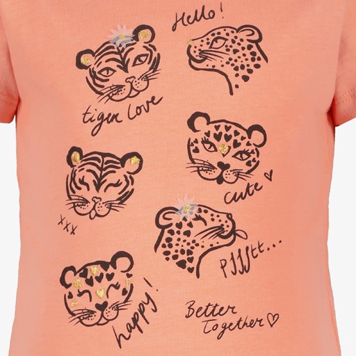 Meisjes T-shirt met panters roze