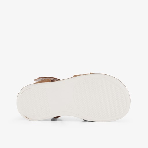 Meisjes sandalen bruin goud