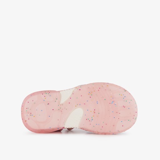 Leren meisjes sandalen metallic roze