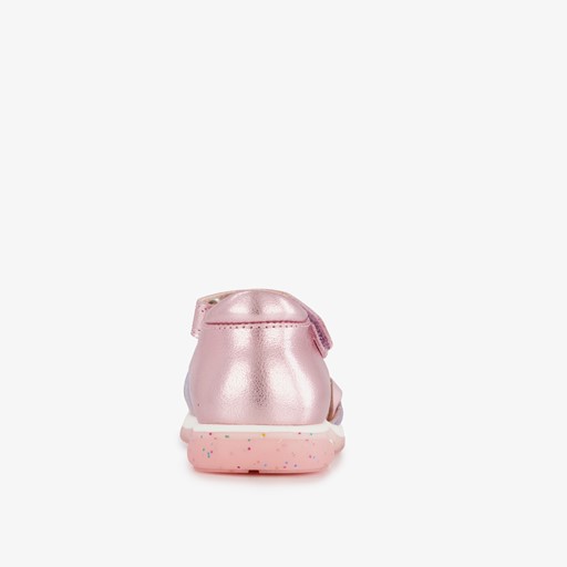 Leren meisjes sandalen metallic roze