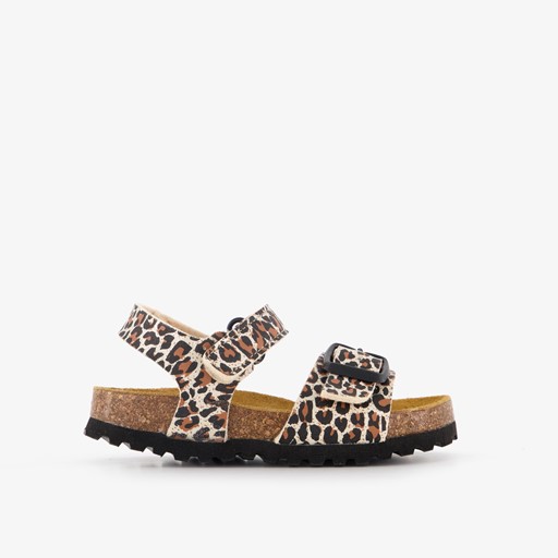 Kinder bio sandalen met panterprint
