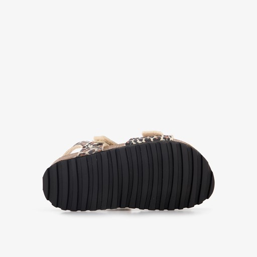 Kinder bio sandalen met panterprint