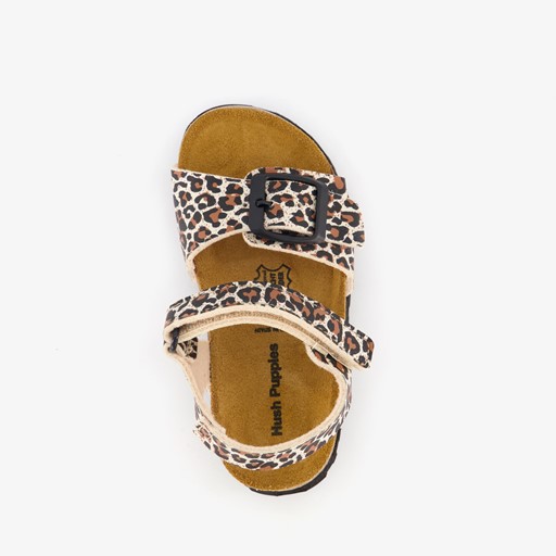 Kinder bio sandalen met panterprint