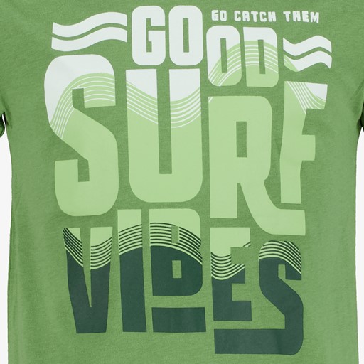 Jongens T-shirt met opdruk groen
