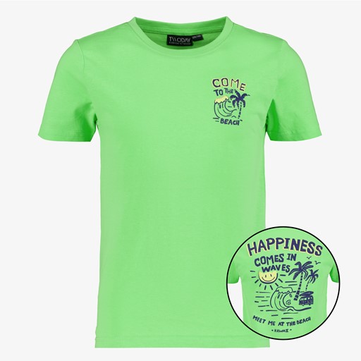 Jongens T-shirt met backprint groen