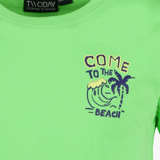 Jongens T-shirt met backprint groen