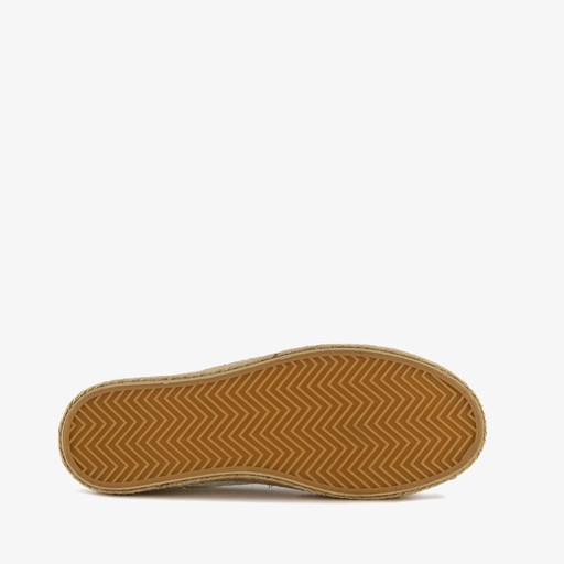 Dames sneakers met jute zool wit