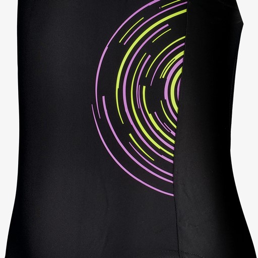 Meisjes badpak zwart paars