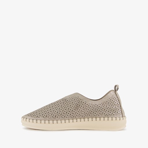 Daisy dames instappers zilverkleurig