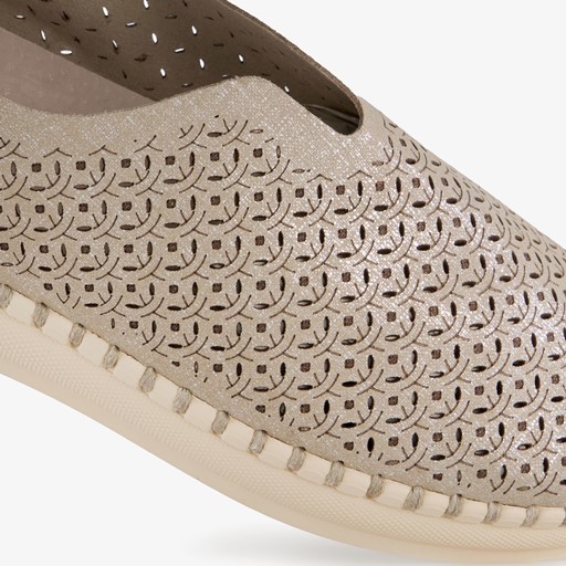 Daisy dames instappers zilverkleurig