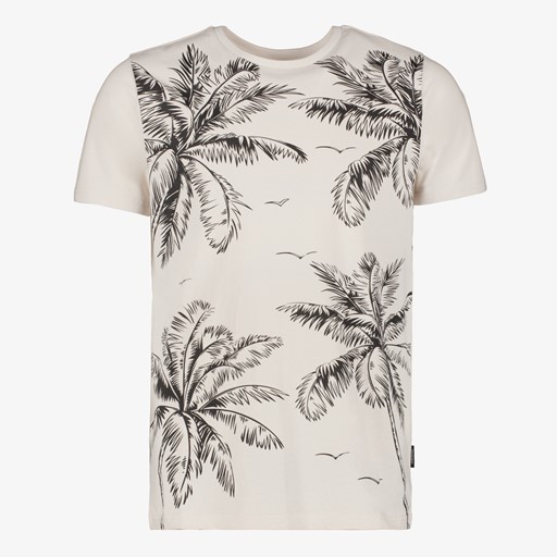 Heren T-shirt met palmbomen wit