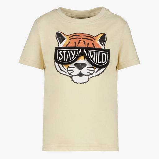 Jongens T-shirt met tijger beige