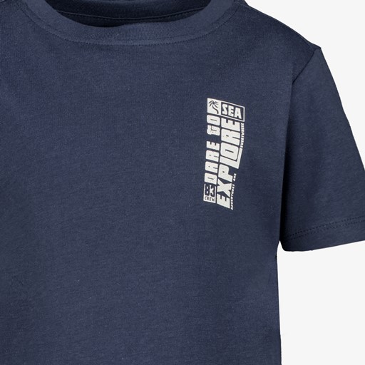 Jongens T-shirt met backprint donkerblauw
