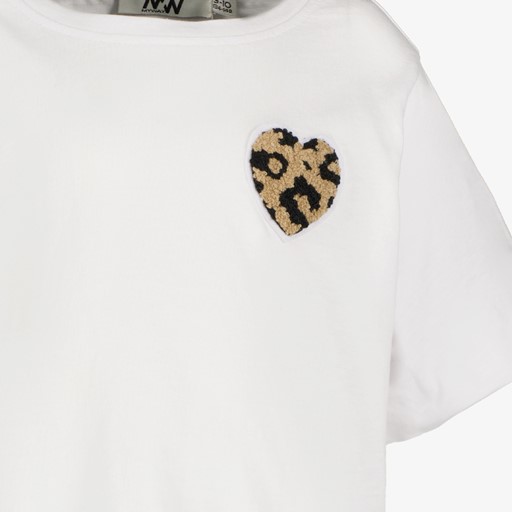 Meisjes T-shirt met wijde mouwen wit
