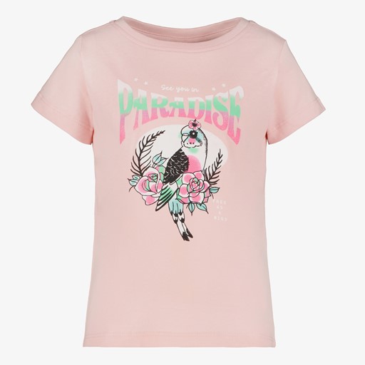 Meisjes T-shirt met vogel roze