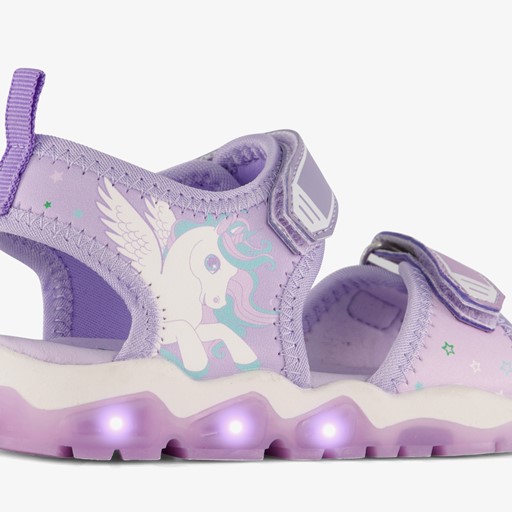 Unicorn sandalen met lichtjes lila