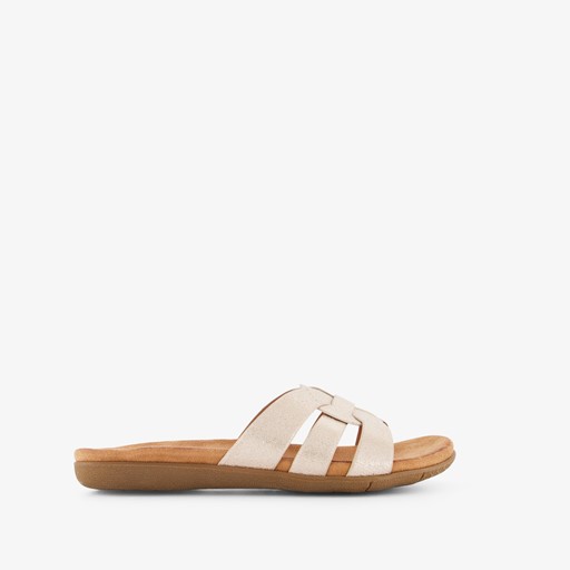 Dames slippers goudkleurig