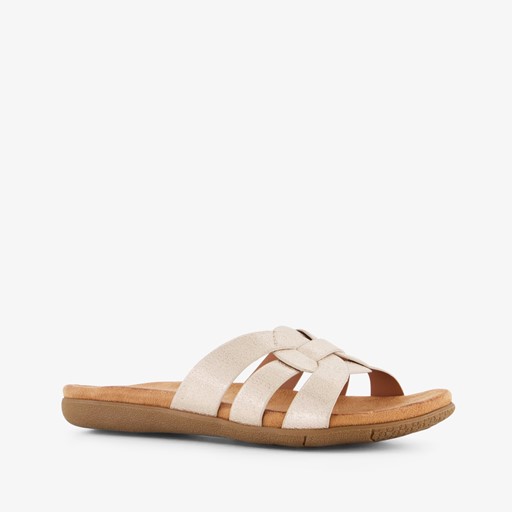 Dames slippers goudkleurig