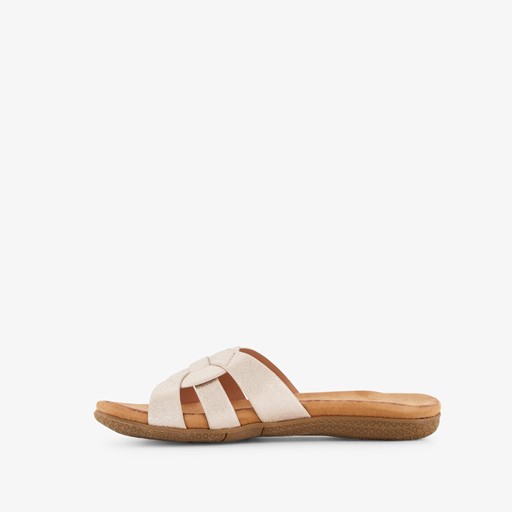 Dames slippers goudkleurig