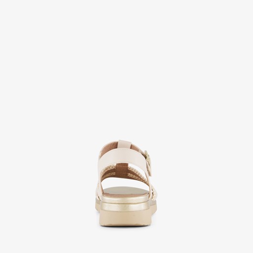 Dames sandalen beige goud